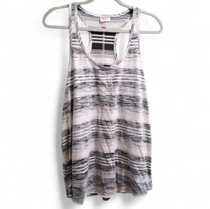 Mossimo Grey Striped Racerback Tank Top XL